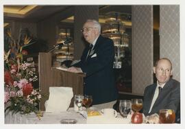 Dr. Russell Blattner speaks at Dr. Desmond's retirement party