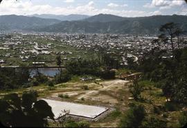 1 Hiroshima, Hijiyama park, future ABCC lab looking west to [illegible] from the bluff, July 1949