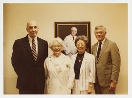 Group photograph of Doctors Taylor, Desmond, Hsu, and McNamara in Blattner Conference Room