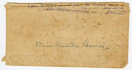 Envelope - Miss Lucile Baird