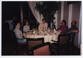 Raye Hurwitz, Betty Carter, Leif Peterson, Terry Hayes, Armin Weinberg, 1996 [restaurant/dinner]