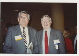 Dewey Sehring of Ross Laboratories and Dr. Jerold F. Lucey at Apgar Award presentation for Dr. De...