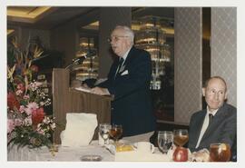 Dr. Russell Blattner speaks at Dr. Desmond's retirement party