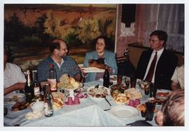 Armin Wienberg, Bakhyt Tumenova, Leif Peterson, 1996 [dinner]